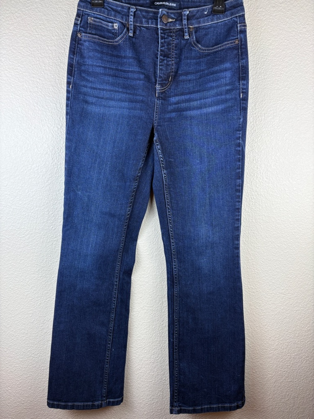 Calvin Klein Jeans Women's Dark Blue High Rise Demi Boot Size 29